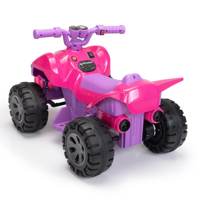 Kids Ride-on ATV, 6V Battery Powered Electric Quad Car with Music, LED Lights and Spray Device, 4 Wheeled Ride-on Toy for Toddlers Age 3-5, Rose Red - Image 11