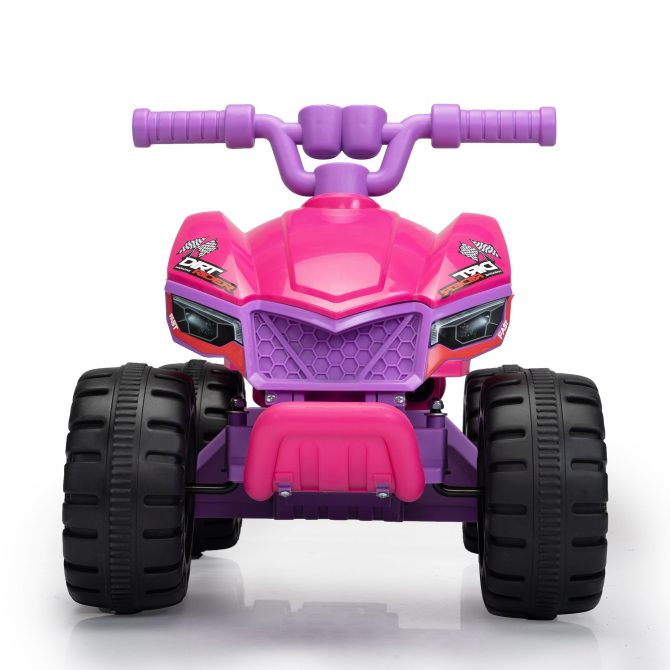 Kids Ride-on ATV, 6V Battery Powered Electric Quad Car with Music, LED Lights and Spray Device, 4 Wheeled Ride-on Toy for Toddlers Age 3-5, Rose Red - Image 3