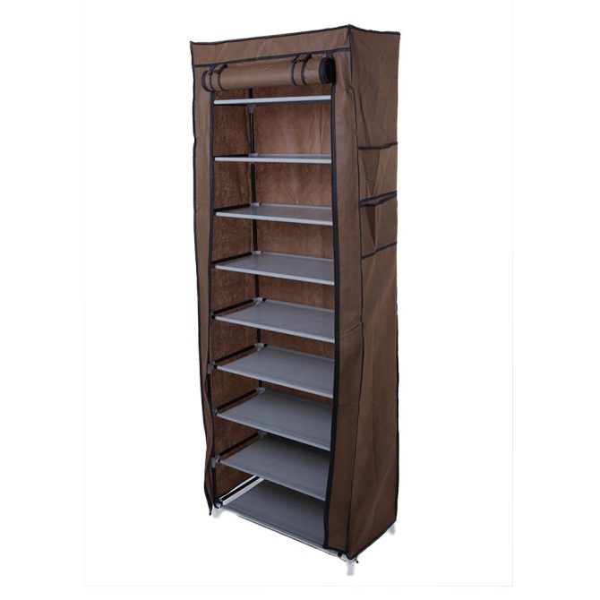 10 Layer 9 Grid Shoe Rack Shelf Storage Closet Organizer Cabinet Multiple Colors - Image 9