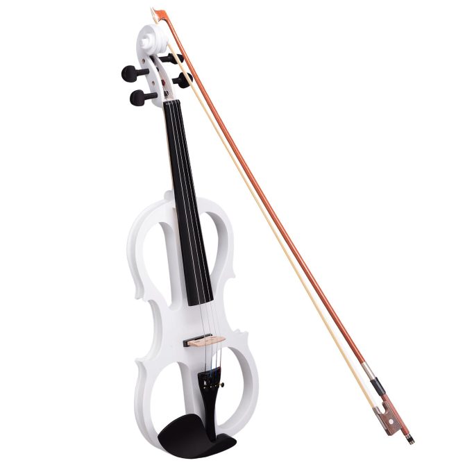 4/4 Violin Electric Violin(right hand)white - Image 3