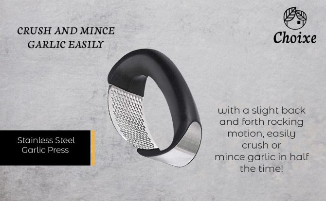 Stainless Steel Garlic Press - Image 4