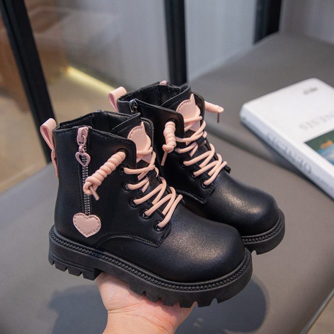 A cute pair of padded girls' boots, lightweight, non-slip, with a side zipper for easy on and off, warm and cozy - Image 18