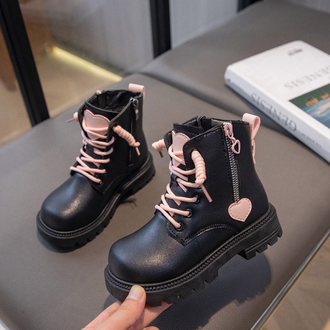 A cute pair of padded girls' boots, lightweight, non-slip, with a side zipper for easy on and off, warm and cozy - Image 19