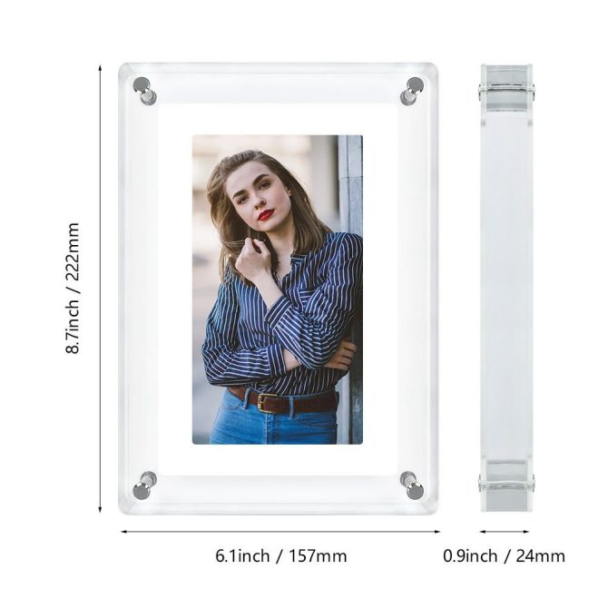 7-inch Digital Picture Frame,Acrylic Video Frame with Auto Rotate Playback, 2GB Internal Memory and 1500mAh Battery, Supports 1024 * 600 Resolution, Ideal Desktop Decorations - Image 5