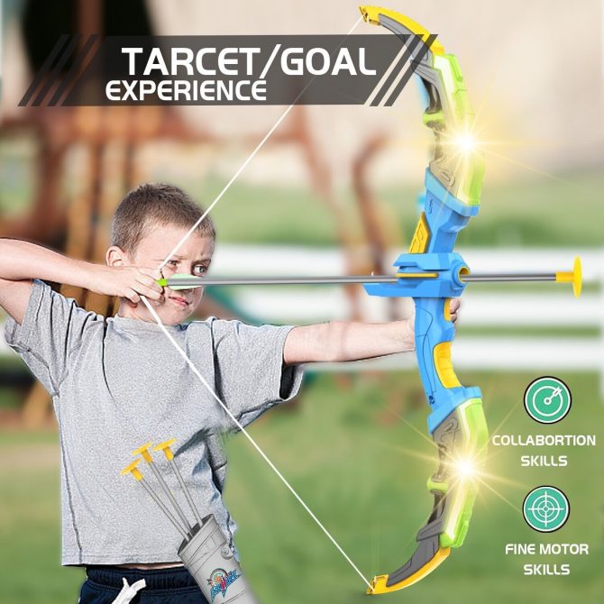 Bow and Arrow Set for Kids, Toyokar Archery Set Toy with Light-up LEDs, 10 suction bows and arrows, indoor and outdoor sports toys.Boys Kids Gifts Toys - Image 15