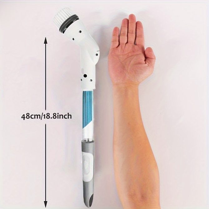 Electric cleaning brush Can add detergent, liquid cleaning brush with 2/5/6 heads, Can add cleaning solution, 2 replaceable brush heads, simple to use, efficient cleaning, electric cleaning brush - Image 22