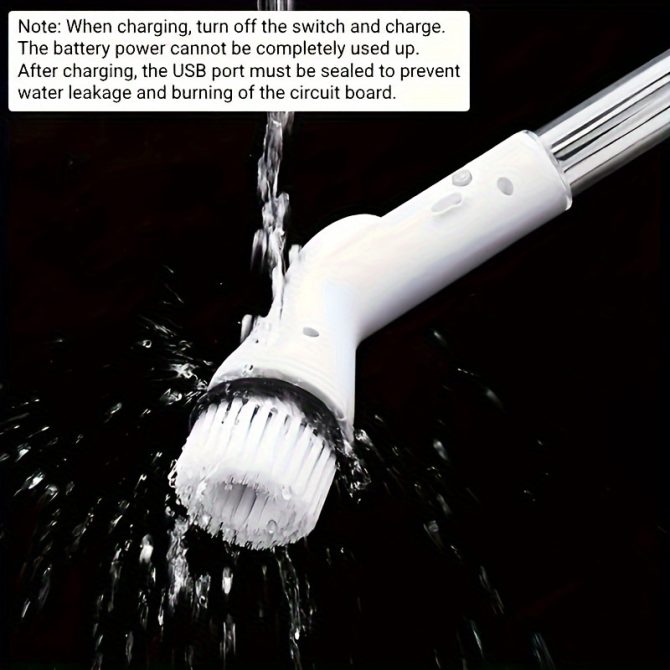Electric cleaning brush Can add detergent, liquid cleaning brush with 2/5/6 heads, Can add cleaning solution, 2 replaceable brush heads, simple to use, efficient cleaning, electric cleaning brush - Image 26