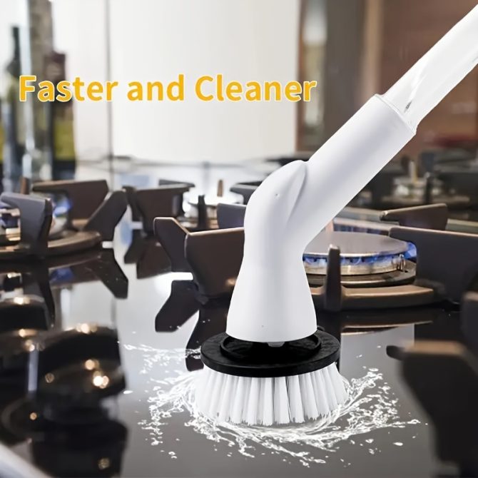 Electric cleaning brush Can add detergent, liquid cleaning brush with 2/5/6 heads, Can add cleaning solution, 2 replaceable brush heads, simple to use, efficient cleaning, electric cleaning brush - Image 21