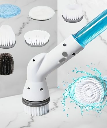Electric cleaning brush Can add detergent, liquid cleaning brush with 2/5/6 heads, Can add cleaning solution, 2 replaceable brush heads, simple to use, efficient cleaning, electric cleaning brush