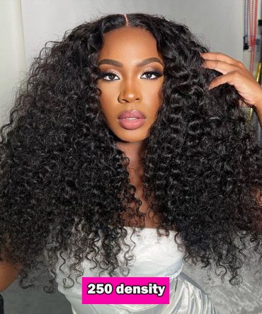 13x4 Hd Lace Frontal Wig Deep Water Wave 250 Density Curly Human Hair Pre plucked Lace Front Wigs For Women Brazilian