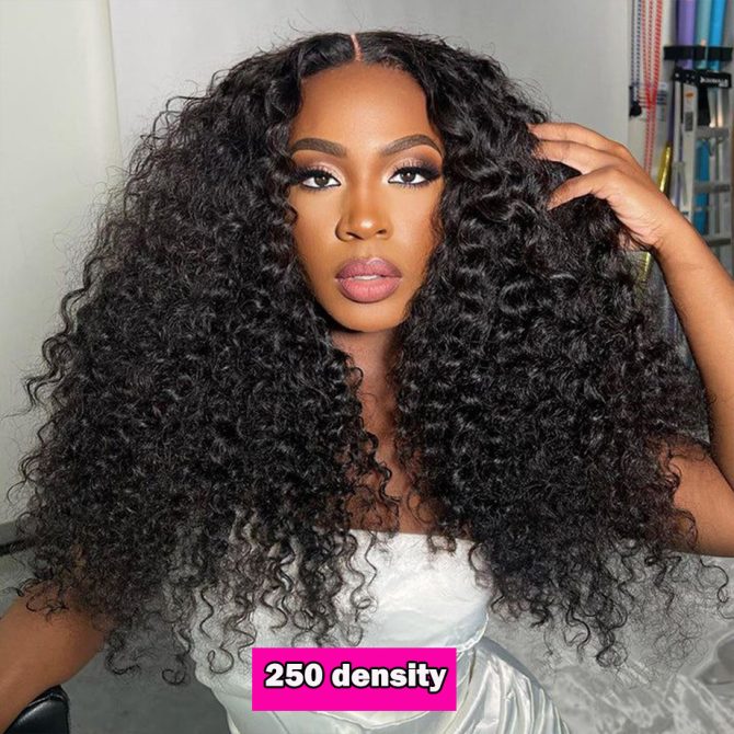 13x4 Hd Lace Frontal Wig Deep Water Wave 250 Density Curly Human Hair Pre plucked Lace Front Wigs For Women Brazilian - Image 12