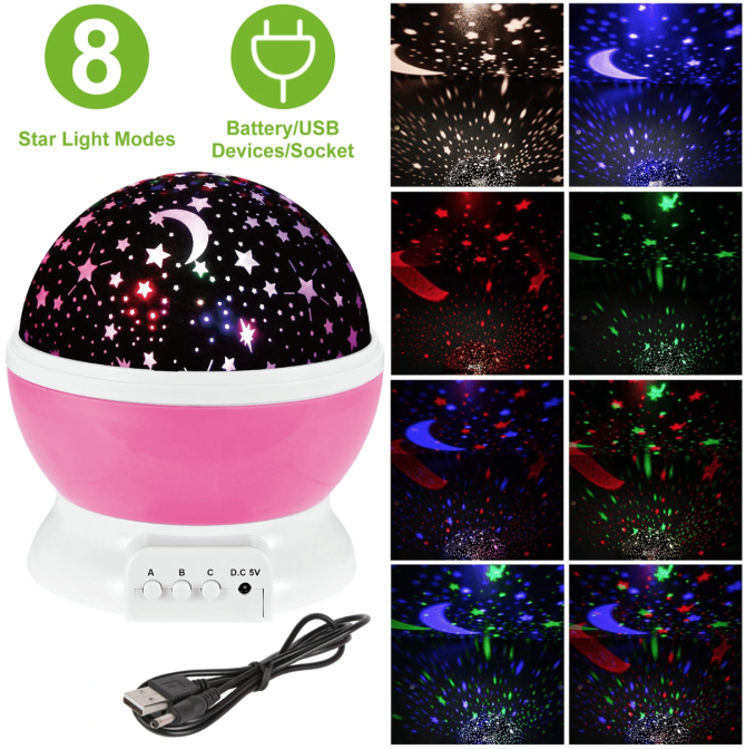 LED Star Sky Projector Night Light Kids Rotating Starry Night Lamp USB Sleep Light Xmas Gift - Image 6