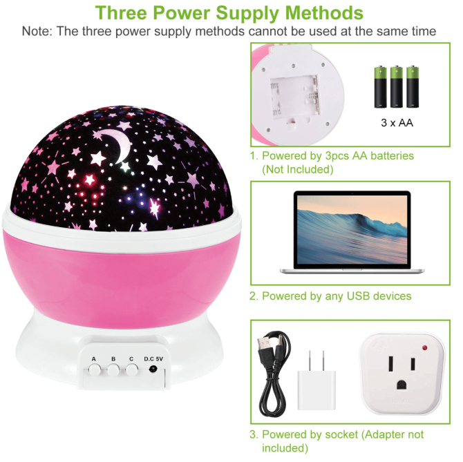LED Star Sky Projector Night Light Kids Rotating Starry Night Lamp USB Sleep Light Xmas Gift - Image 7
