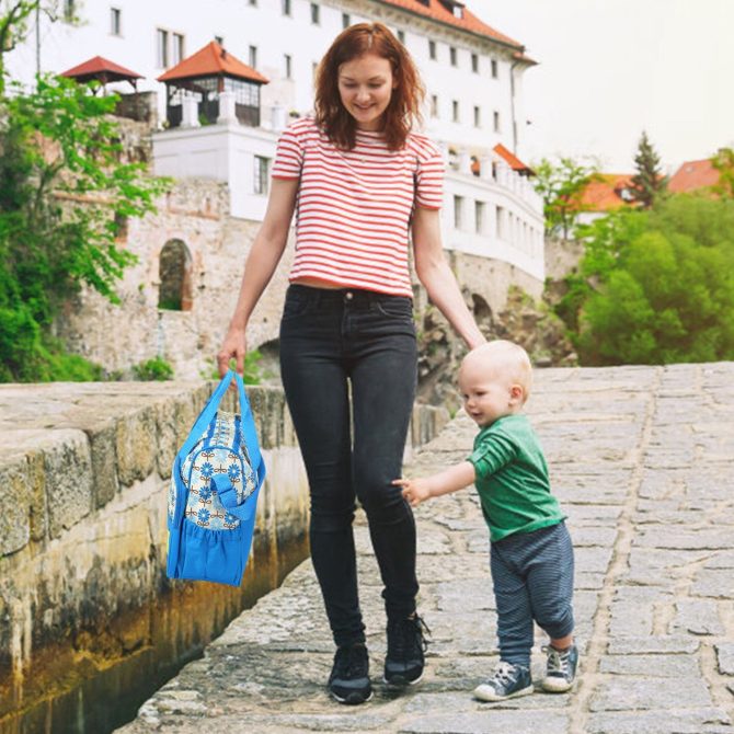 5PCS Baby Nappy Diaper Bags Set Mummy Diaper Shoulder Bags w/ Nappy Changing Pad Insulated Pockets Travel Tote Bags - Image 38