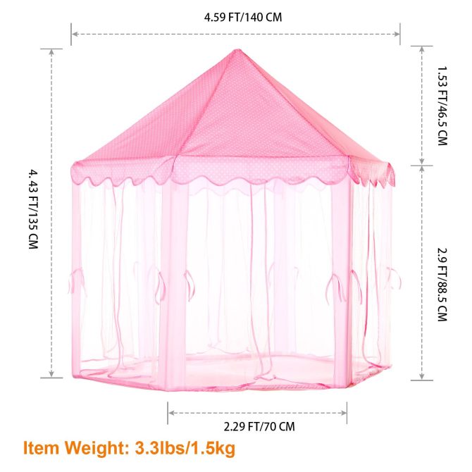 Kids Play Tents Princess for Girls Princess Castle Children Playhouse Indoor Outdoor Use - Image 3