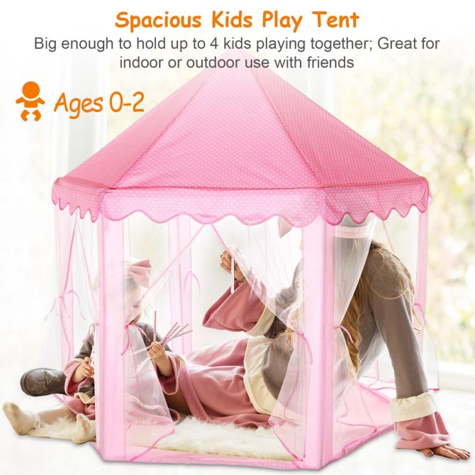 Kids Play Tents Princess for Girls Princess Castle Children Playhouse Indoor Outdoor Use - Image 6