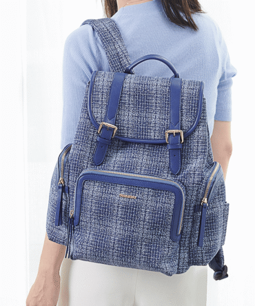 SUNVENO Diaper Bag Backpack, Baby Changing Bag Nappy Tweed Baby Diaper Bags Multifunction Waterproof for Travel