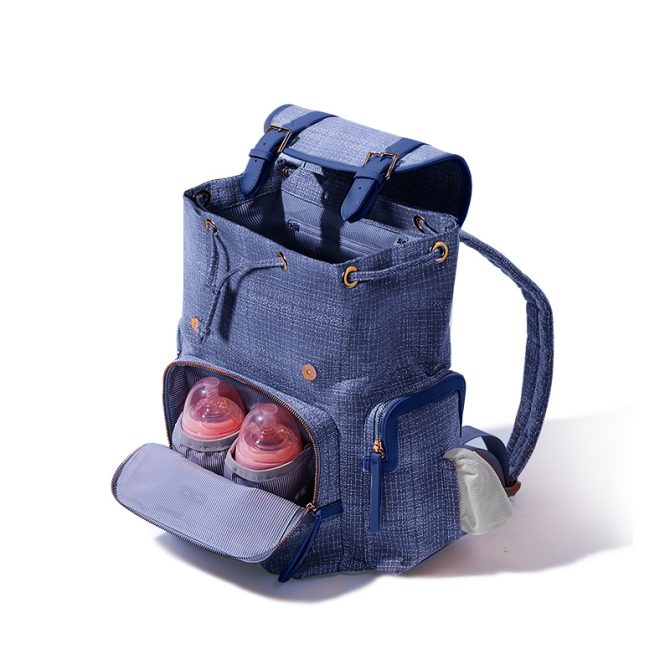 SUNVENO Diaper Bag Backpack, Baby Changing Bag Nappy Tweed Baby Diaper Bags Multifunction Waterproof for Travel - Image 2