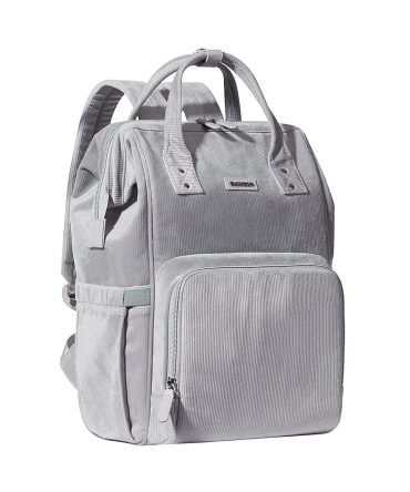 SUNVENO Velvet Stitching Diaper Bag Backpack Large Capacity Tote Shoulder Nappy Bag Organizer for Baby Care with Insulated Pockets,Waterproof Fabric