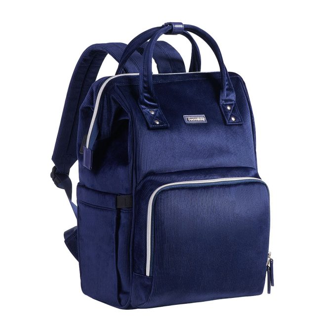 SUNVENO Velvet Stitching Diaper Bag Backpack Large Capacity Tote Shoulder Nappy Bag Organizer for Baby Care with Insulated Pockets,Waterproof Fabric - Image 11