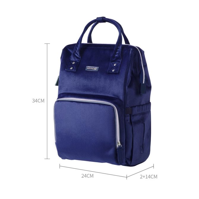 SUNVENO Velvet Stitching Diaper Bag Backpack Large Capacity Tote Shoulder Nappy Bag Organizer for Baby Care with Insulated Pockets,Waterproof Fabric - Image 18