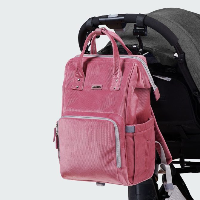 SUNVENO Velvet Stitching Diaper Bag Backpack Large Capacity Tote Shoulder Nappy Bag Organizer for Baby Care with Insulated Pockets,Waterproof Fabric - Image 26
