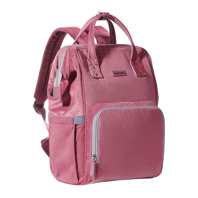SUNVENO Velvet Stitching Diaper Bag Backpack Large Capacity Tote Shoulder Nappy Bag Organizer for Baby Care with Insulated Pockets,Waterproof Fabric - Image 20