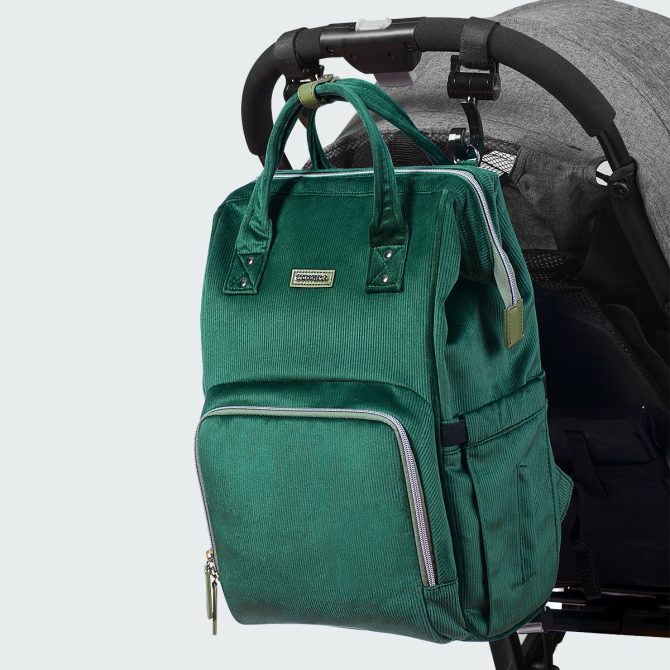 SUNVENO Velvet Stitching Diaper Bag Backpack Large Capacity Tote Shoulder Nappy Bag Organizer for Baby Care with Insulated Pockets,Waterproof Fabric - Image 35