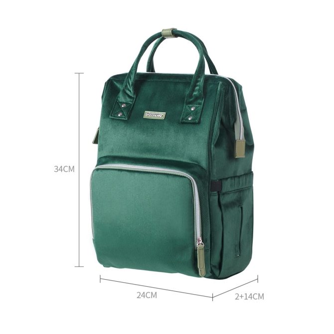 SUNVENO Velvet Stitching Diaper Bag Backpack Large Capacity Tote Shoulder Nappy Bag Organizer for Baby Care with Insulated Pockets,Waterproof Fabric - Image 36