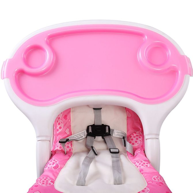 Multipurpose Adjustable Highchair,Children's dining chair for Baby Toddler Dinning Table with Feeding Tray and 5-Point Safety Buckle XH - Image 31