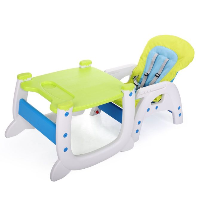 Multipurpose Adjustable Highchair,Children's dining chair for Baby Toddler Dinning Table with Feeding Tray and 5-Point Safety Buckle XH - Image 20