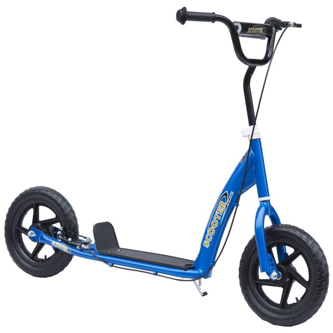 HOMCOM Kick Scooter for Kids 5-12 Years Old, Big Wheel Kids Scooter with Adjustable Height Handlebar, Non-slip Footplate, Rear Brake, Blue - Image 10