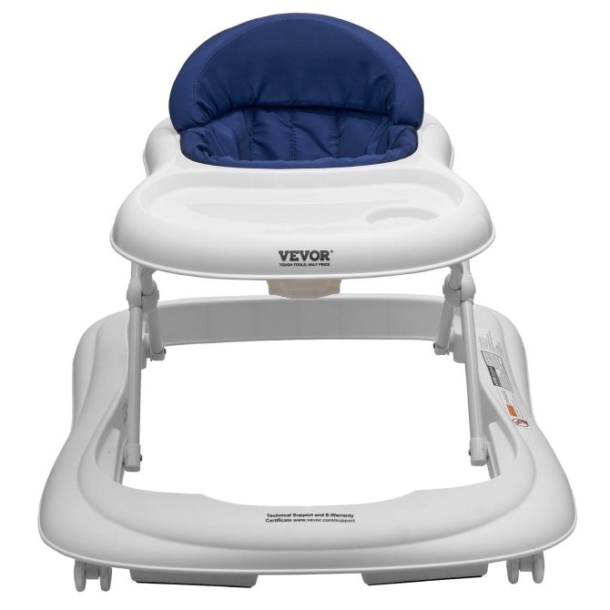 VEVOR Baby Walker, Foldable Baby Walkers with 3-Level Adjustable Height, Rolling Toddler Walker and Activity Center with Wheels & Feeding Tray, Anti-Rollover Activity Helper for Boy Girl 6-12 Months - Image 11