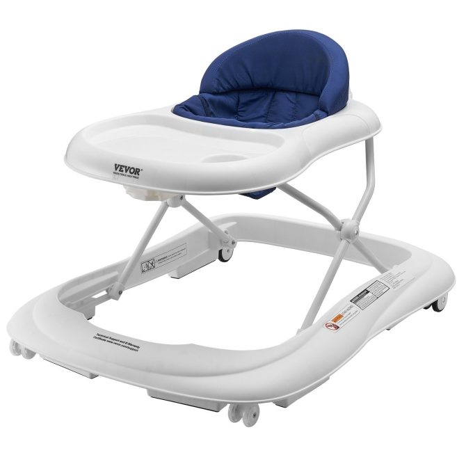 VEVOR Baby Walker, Foldable Baby Walkers with 3-Level Adjustable Height, Rolling Toddler Walker and Activity Center with Wheels & Feeding Tray, Anti-Rollover Activity Helper for Boy Girl 6-12 Months - Image 9