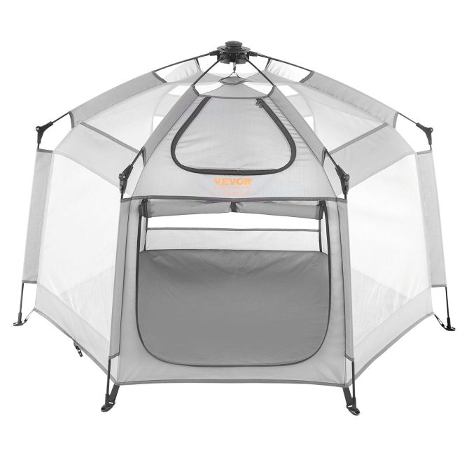 VEVOR Baby Playpen with Canopy, Indoor/Outdoor Portable Playpen for Babies and Toddler, Lightweight & Foldable, Pop Up Toddler Play Yard with 3 Sun-Shades & Travel Bag for Park Beach Home, 59.8"x59.8" - Image 11