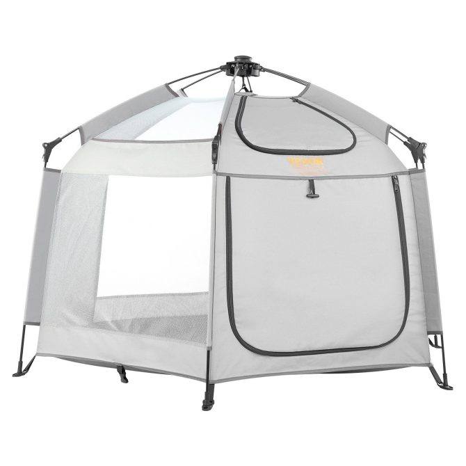 VEVOR Baby Playpen with Canopy, Indoor/Outdoor Portable Playpen for Babies and Toddler, Lightweight & Foldable, Pop Up Toddler Play Yard with 3 Sun-Shades & Travel Bag for Park Beach Home, 59.8"x59.8" - Image 10