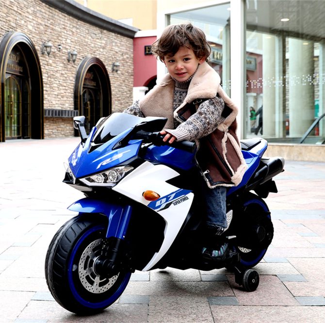Electric motorcycle/ 12 V Kids toys motorcycle/Kids electric car/electric ride on toys for 3 4 5 6 years Boys Girls with Training Wheels/manual throttle/ drive by hand/Lighting wheels - Image 4
