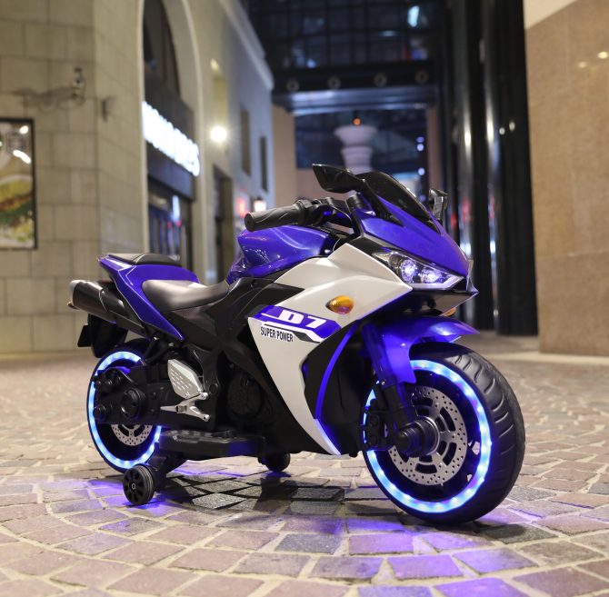 Electric motorcycle/ 12 V Kids toys motorcycle/Kids electric car/electric ride on toys for 3 4 5 6 years Boys Girls with Training Wheels/manual throttle/ drive by hand/Lighting wheels - Image 5