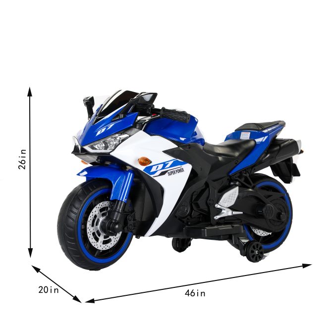 Electric motorcycle/ 12 V Kids toys motorcycle/Kids electric car/electric ride on toys for 3 4 5 6 years Boys Girls with Training Wheels/manual throttle/ drive by hand/Lighting wheels - Image 6