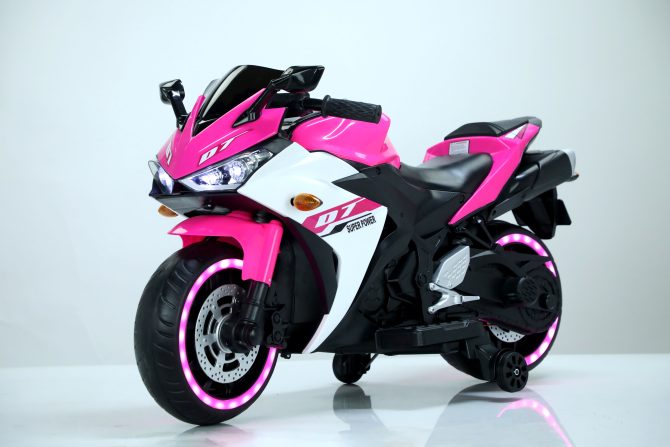 Electric motorcycle/ 12V Kids toys motorcycle/Kids electric car/electric ride on toys for 3 4 5 6 years Boys Girls with Training Wheels/manual throttle/ drive by hand/Lighting wheels - Image 3
