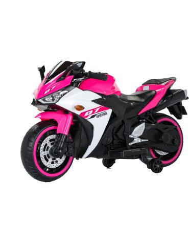 Electric motorcycle/ 12V Kids toys motorcycle/Kids electric car/electric ride on toys for 3 4 5 6 years Boys Girls with Training Wheels/manual throttle/ drive by hand/Lighting wheels