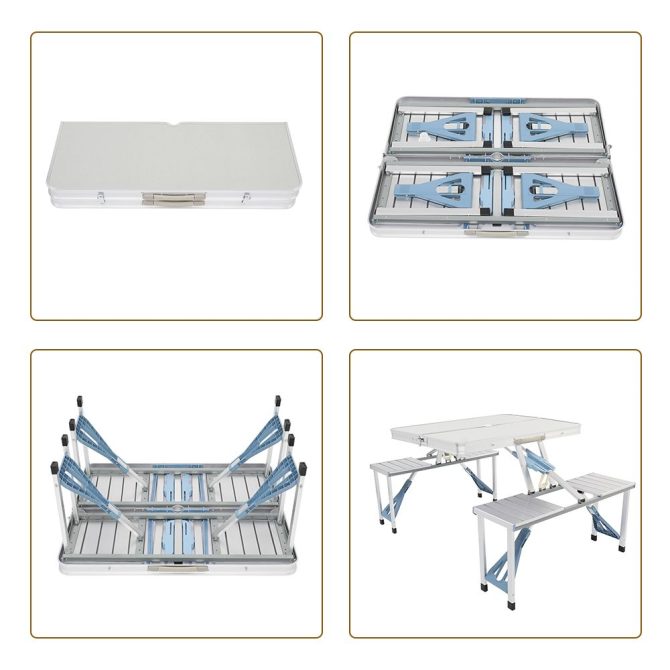 One Piece Folding Table and Chair Aluminum Alloy--YS - Image 6