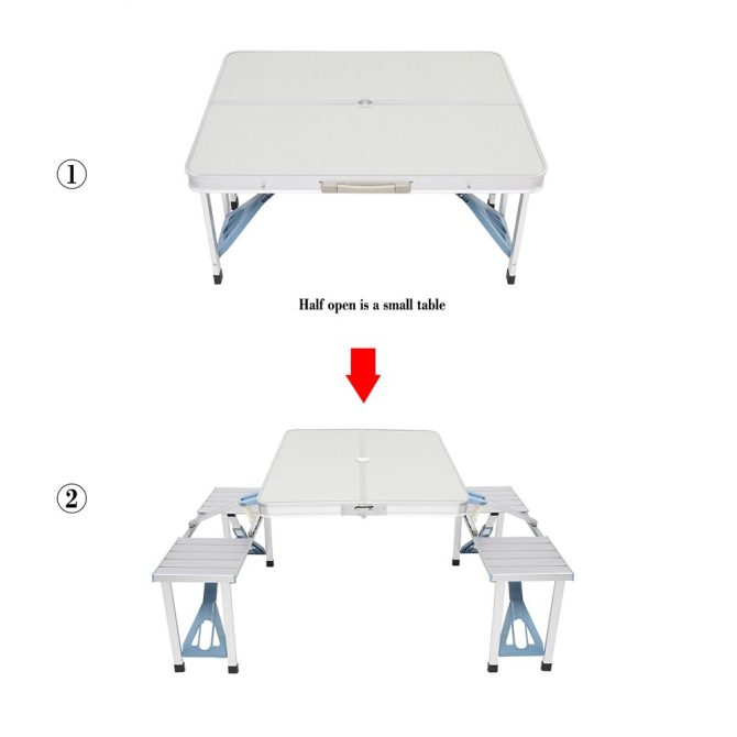 One Piece Folding Table and Chair Aluminum Alloy--YS - Image 7