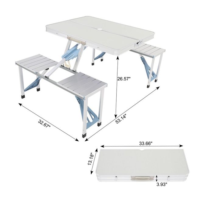 One Piece Folding Table and Chair Aluminum Alloy--YS - Image 10
