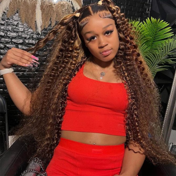 13x6 Hd Lace Wig Highlight Wig Human Hair blonde Lace Front Wig Deep Wave Frontal Wig 13x4 Brazilian Curly wigs For Women - Image 41