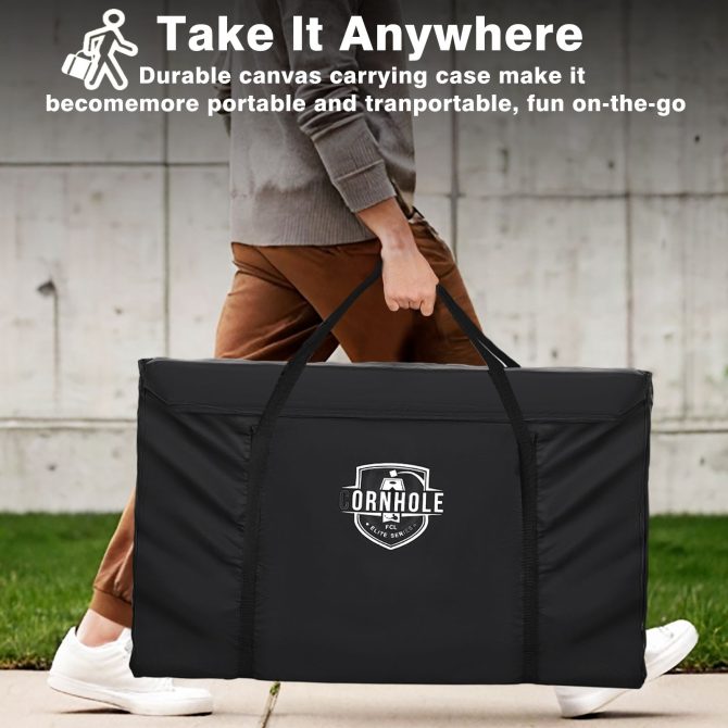 Solid Wood Premium Cornhole Set - 3 Feet x 2 Feet Game Boards, Includes Set of 8 Corn Hole Toss Bags - Image 5