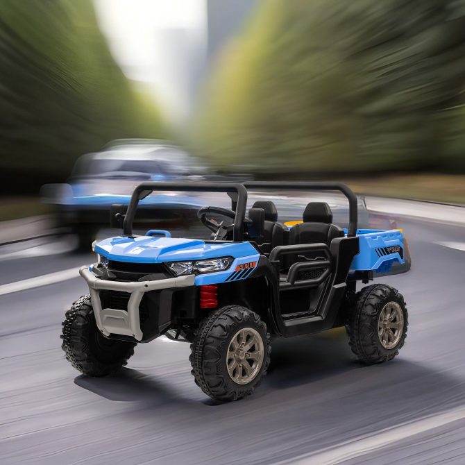 24V Ride On Truck 2 Seater Ride On UTV with 2x200W Motor Ride On Dump Truck with Dump Bed/Shovel Ride On Car with Remote Control Electric Vehicle with Non-slip tyre for Boys Girls