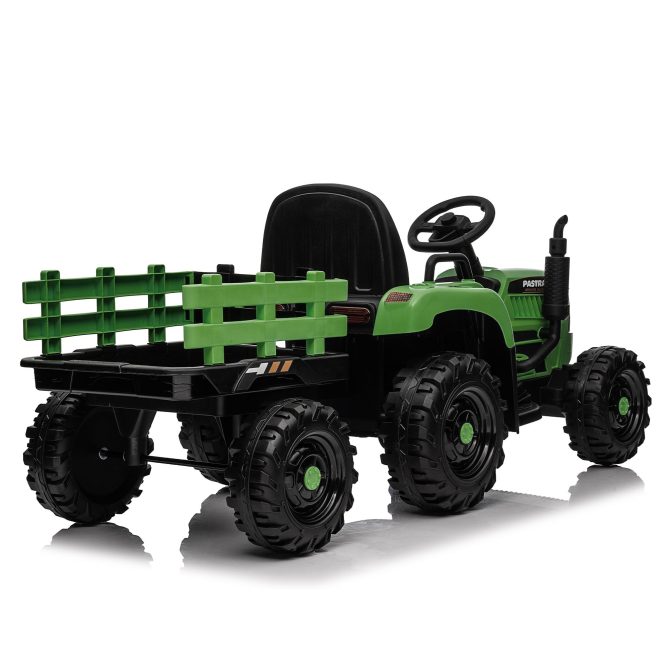 Ride on Tractor with Trailer,24V 400W Powered Electric Tractor Toy w/Remote Control,electric car for kids,Three speed adjustable,Power display, USB,MP3 ,Bluetooth,LED light,Two-point safety belt. - Image 11