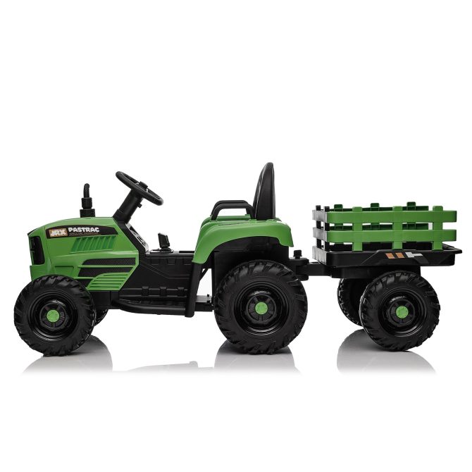 Ride on Tractor with Trailer,24V 400W Powered Electric Tractor Toy w/Remote Control,electric car for kids,Three speed adjustable,Power display, USB,MP3 ,Bluetooth,LED light,Two-point safety belt. - Image 5