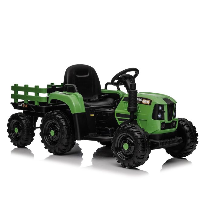 Ride on Tractor with Trailer,24V 400W Powered Electric Tractor Toy w/Remote Control,electric car for kids,Three speed adjustable,Power display, USB,MP3 ,Bluetooth,LED light,Two-point safety belt. - Image 6